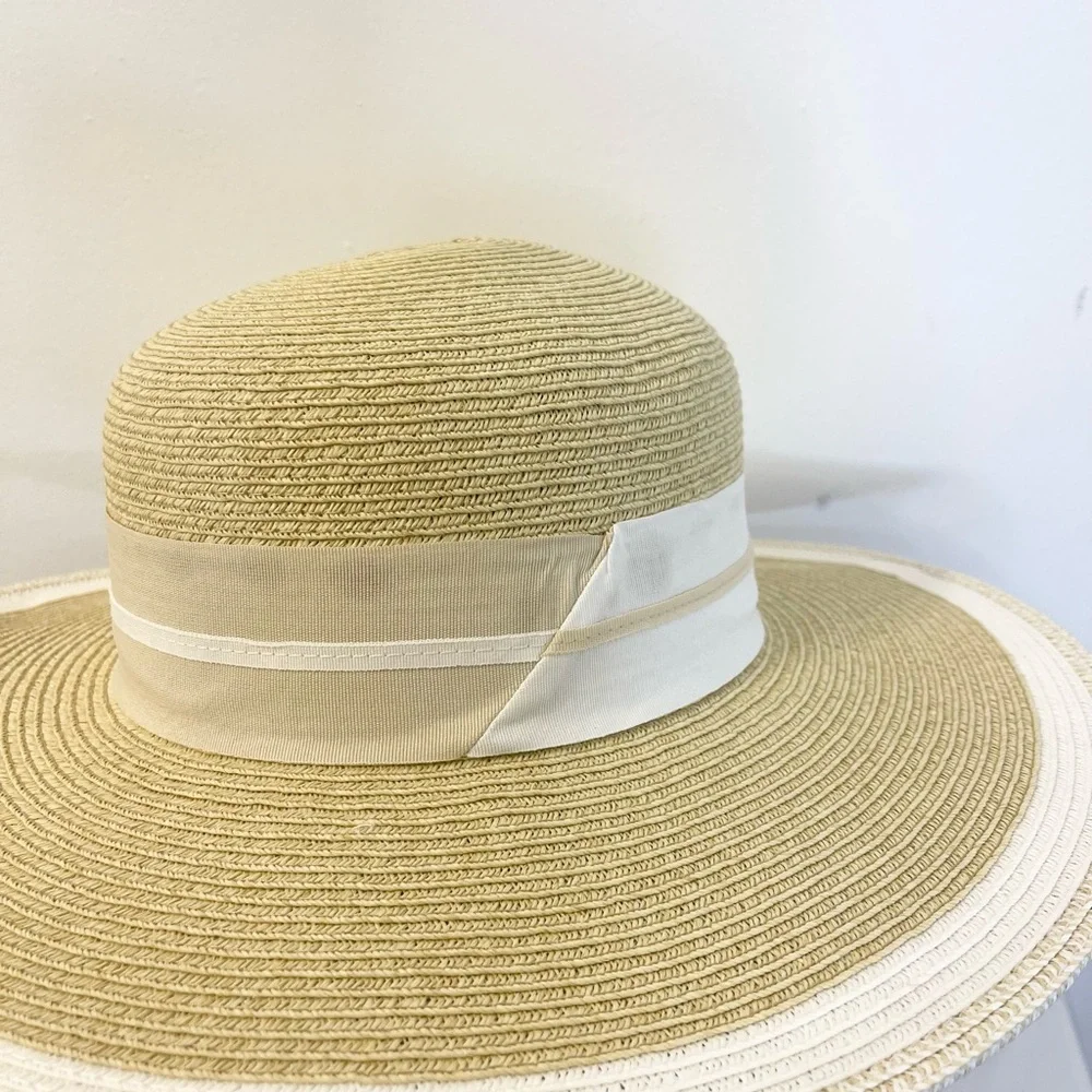 Nine West NWOT Beige Wide-Brim Hat